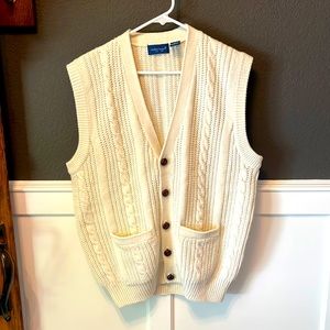 Towncraft Sweater Button Down vest M 38/40